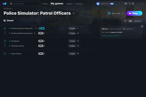 Police Simulator: Patrol Officers Cheats and Trainer for .